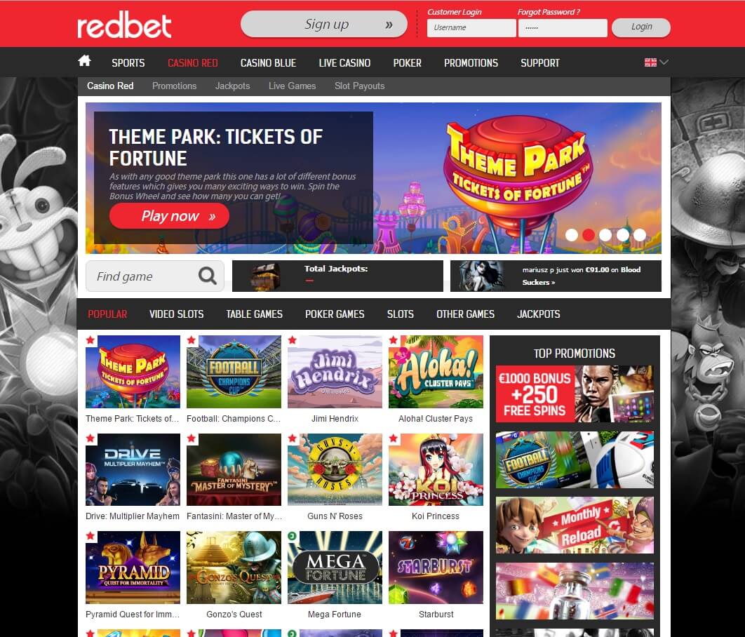 redbet casino games and slots